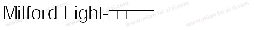Milford Light字体转换